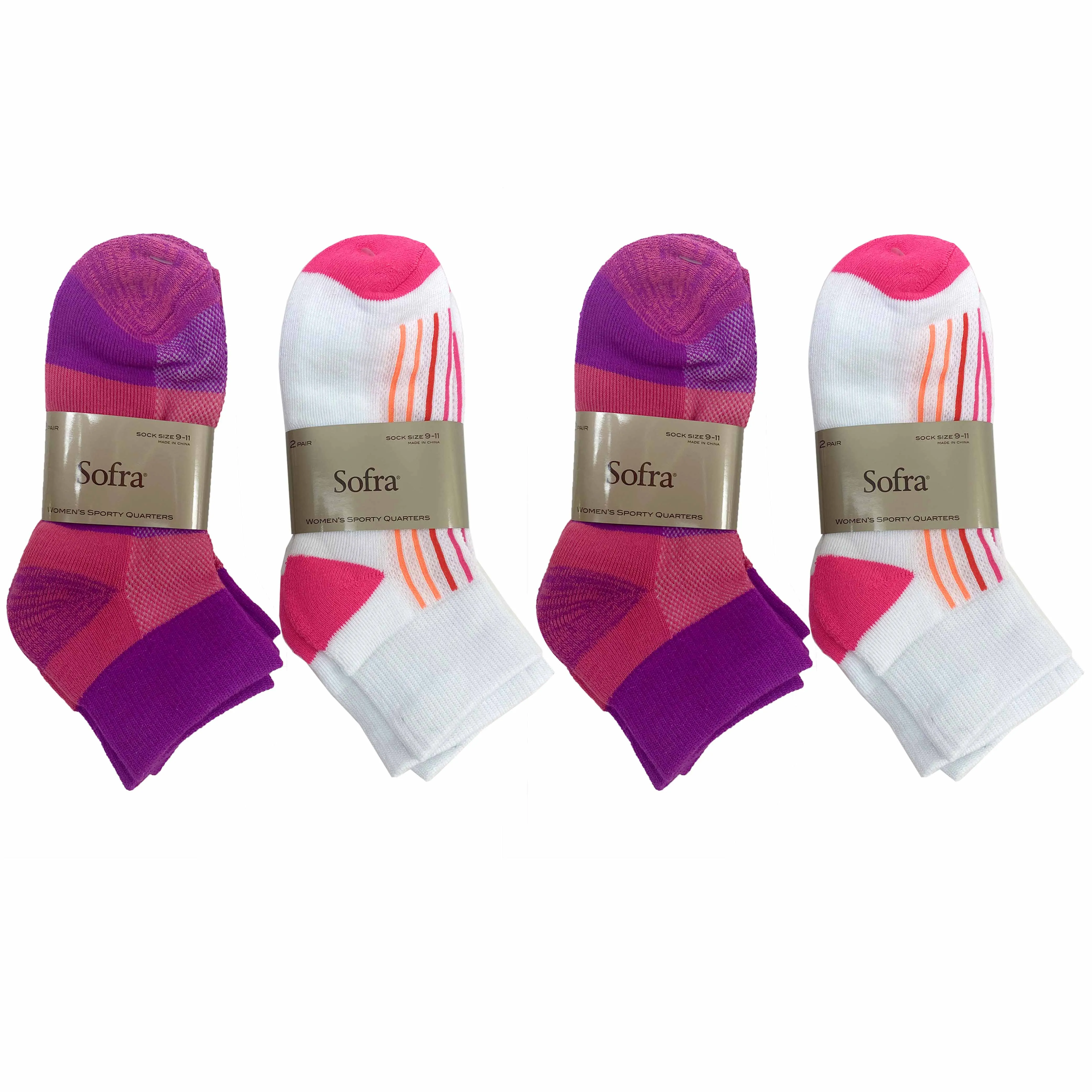 8 Pairs Athletic Running Ankle Socks Crew Cut Thick Cushioned Sports Women 9-11