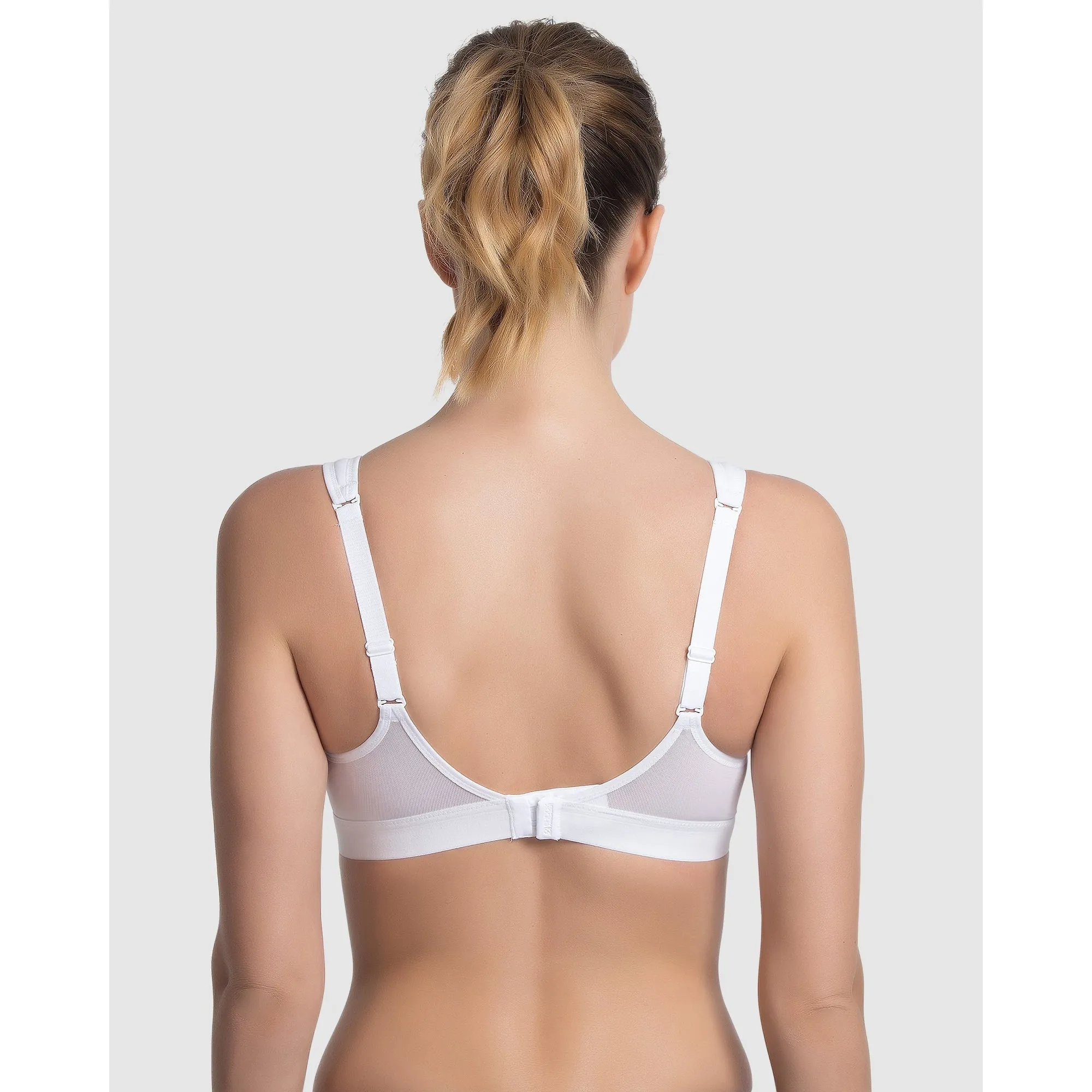 Active Classic Support Wirefree Sports Bra-White