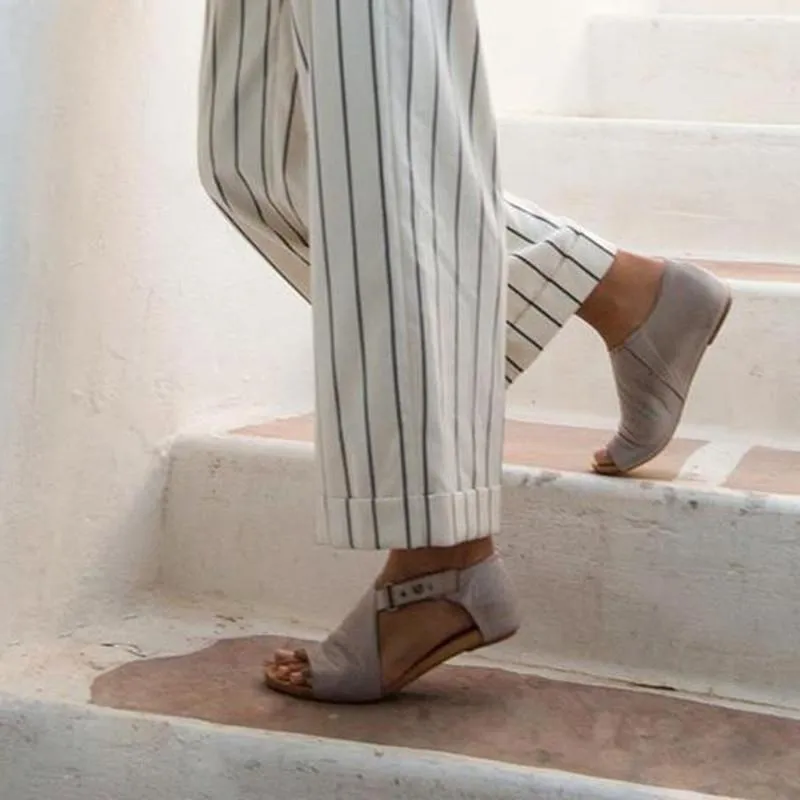 Ankle strap sandals fashion peep toe sandals