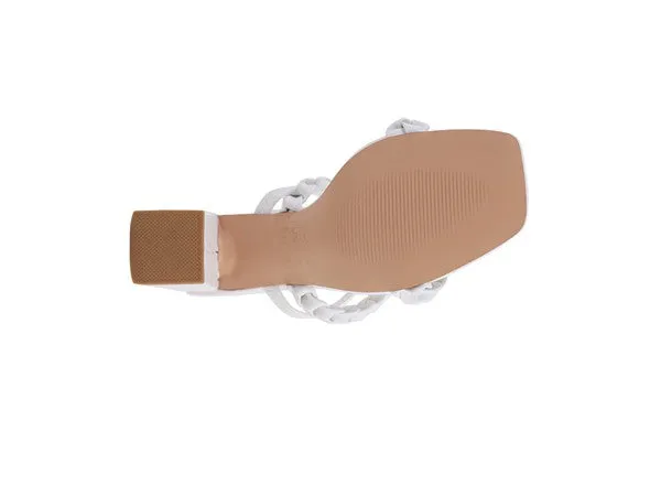 ARNIE Braided Block Heeled Slide on Sandals