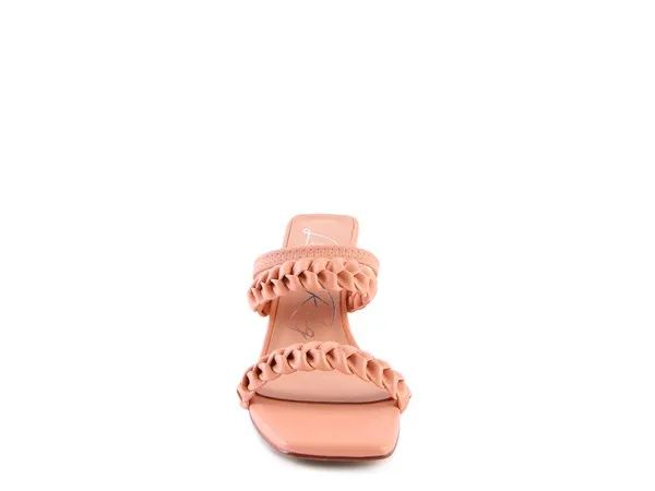 ARNIE Braided Block Heeled Slide on Sandals