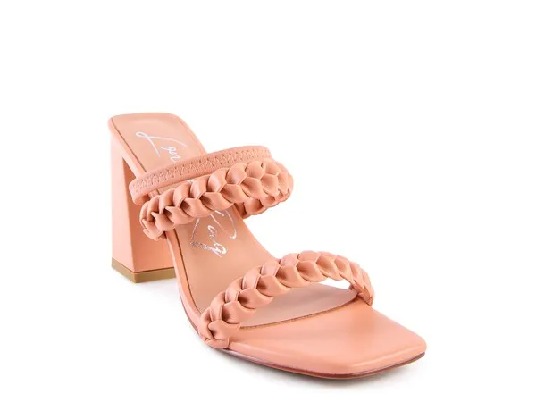 ARNIE Braided Block Heeled Slide on Sandals