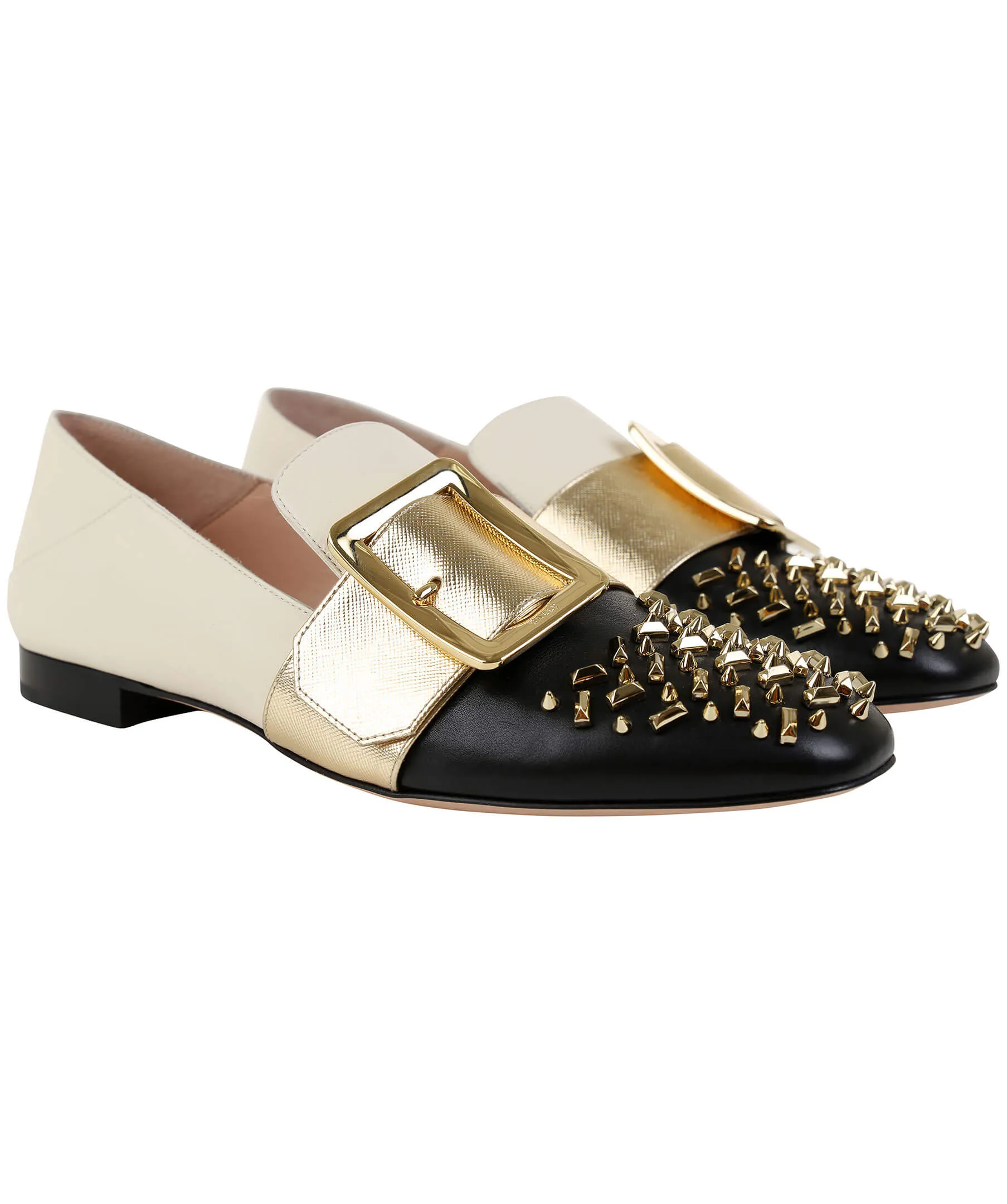 Bally Janelle 6225475 Women's  Black Leather Stud Slippers US 7.5 MSRP $870