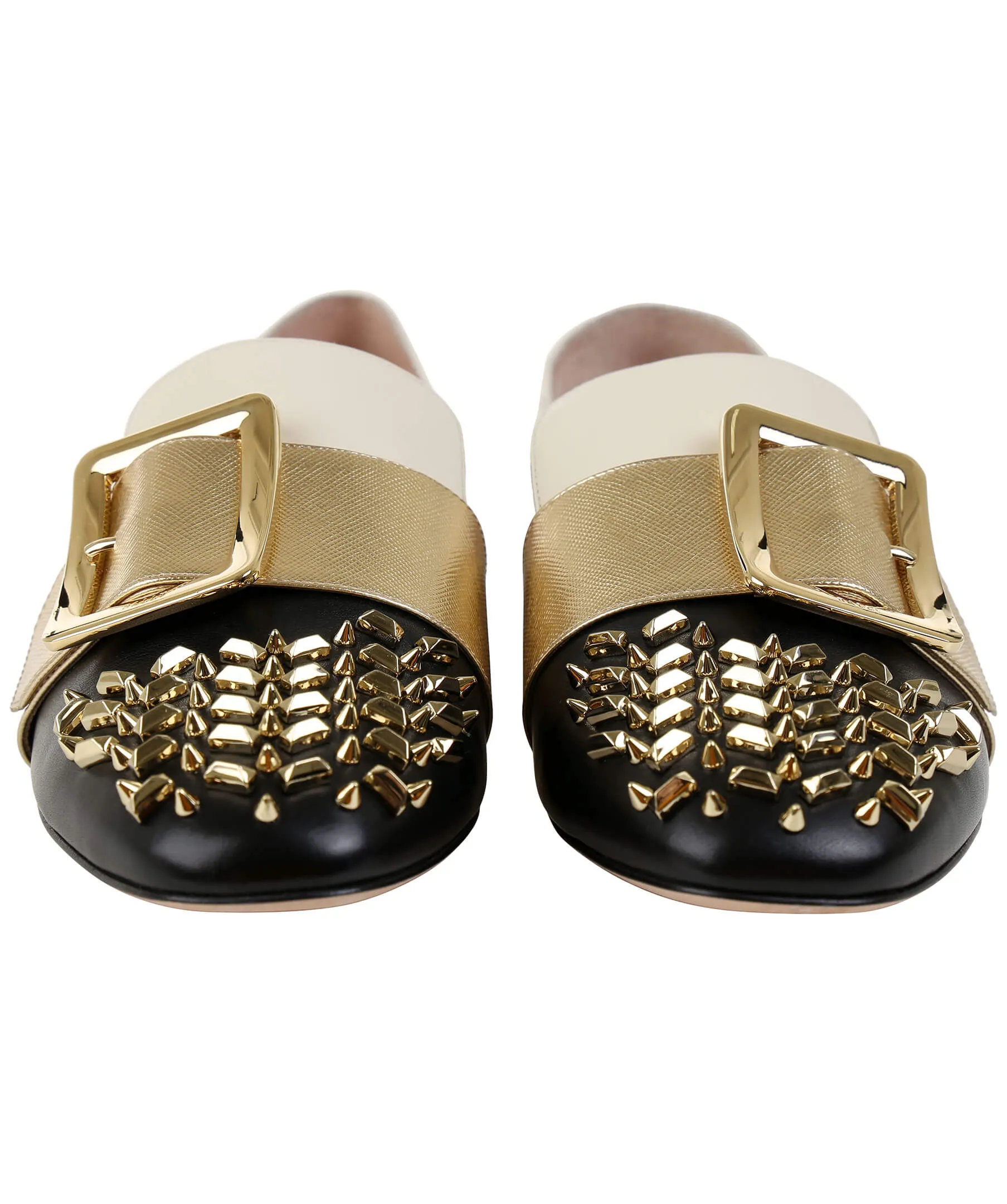 Bally Janelle 6225475 Women's  Black Leather Stud Slippers US 7.5 MSRP $870
