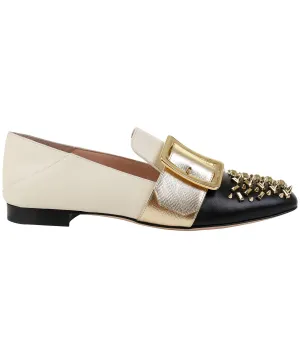 Bally Janelle 6225475 Women's  Black Leather Stud Slippers US 7.5 MSRP $870