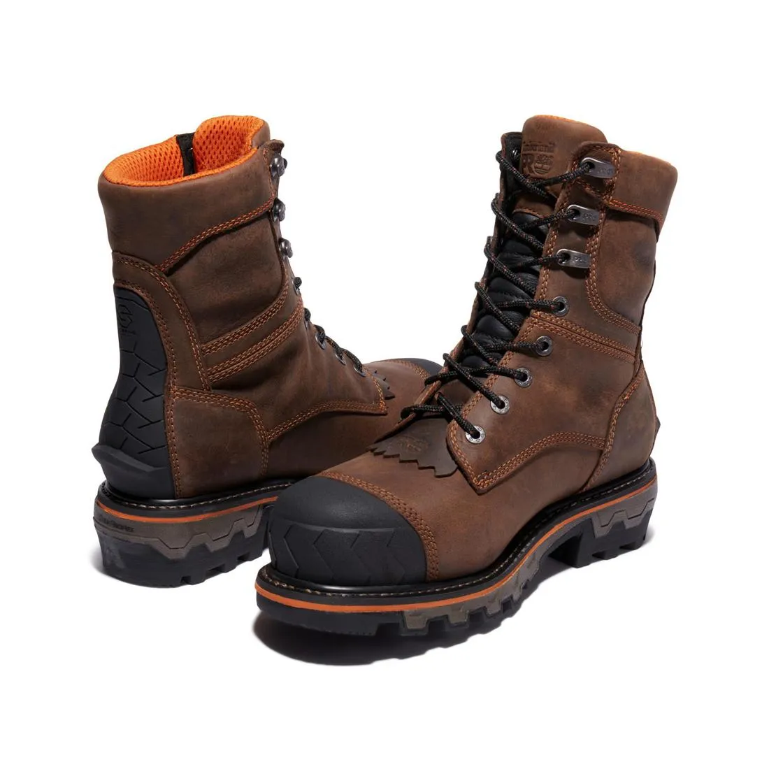 Boondock HD 8 Inch Composite-Toe Waterproof Ins 400G Logger Work Boot Brown