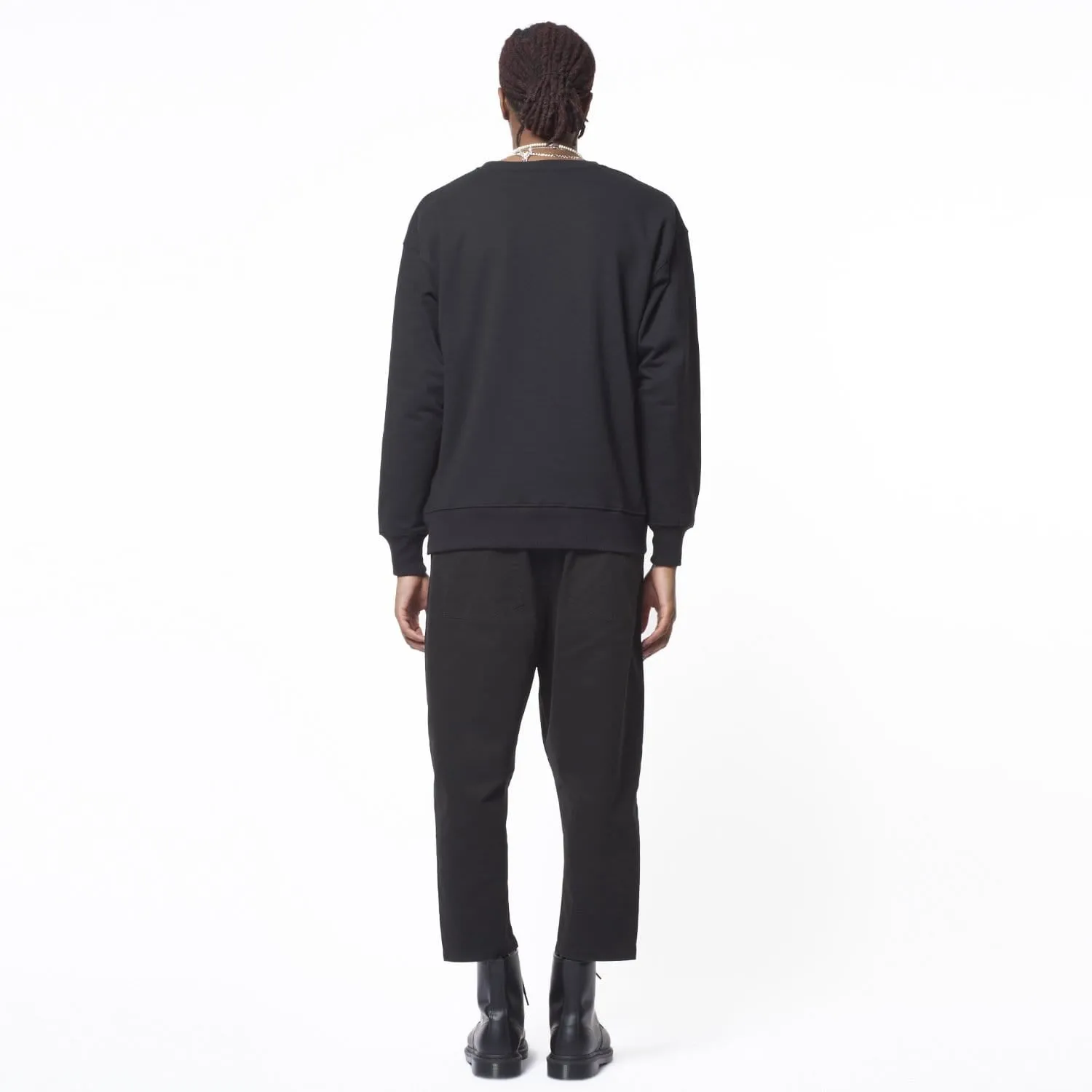 BOY EAGLE SWEATSHIRT - BLACK/SILVER