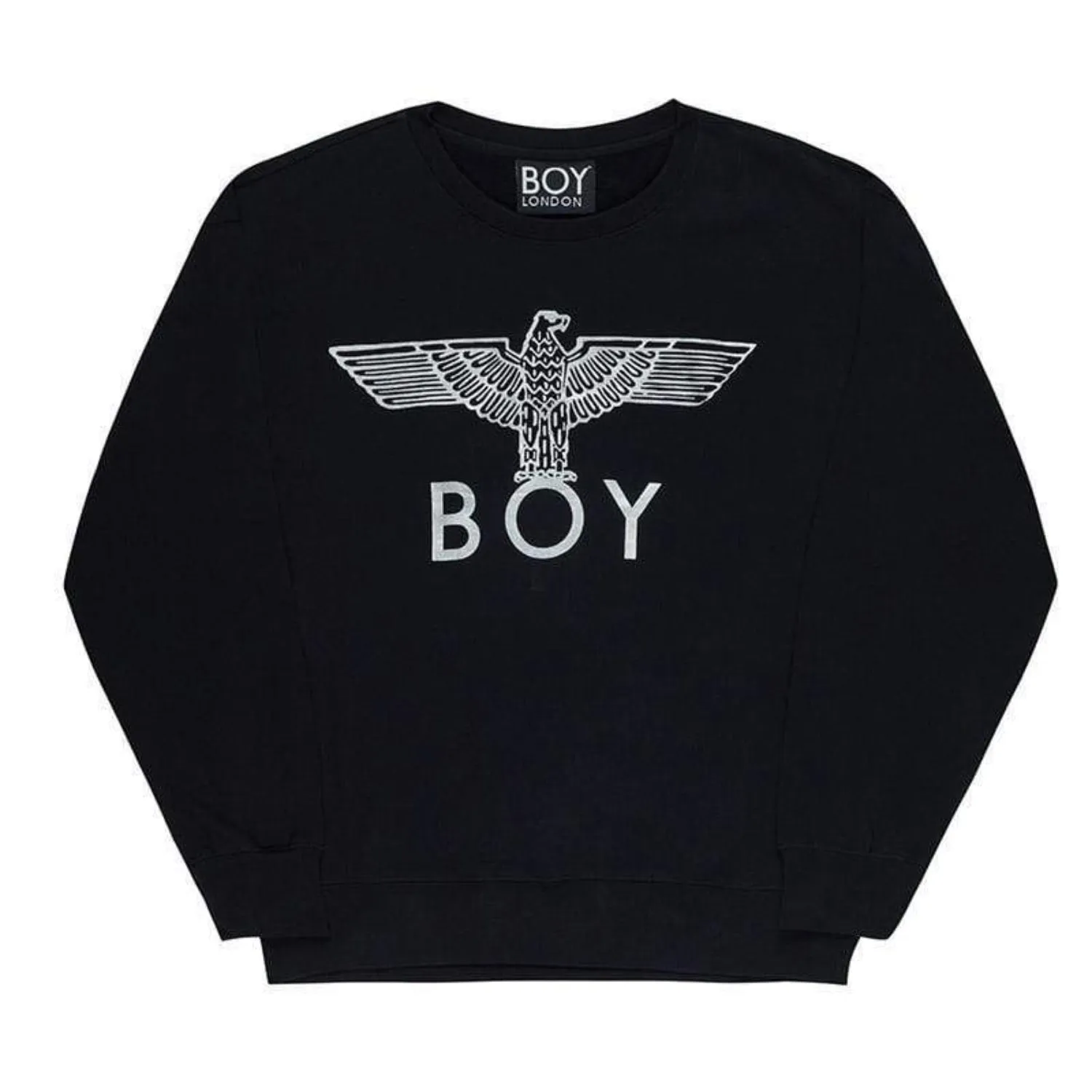 BOY EAGLE SWEATSHIRT - BLACK/SILVER