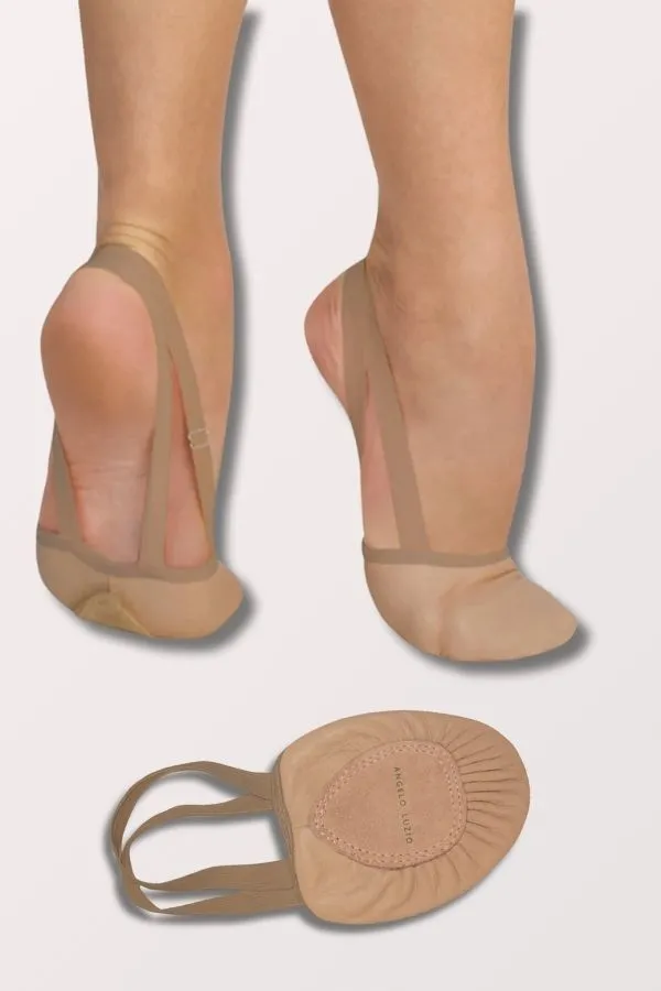 Children's Leather Pleated Half Sole Twyla II Lyrical Slipper - Jazzy Tan