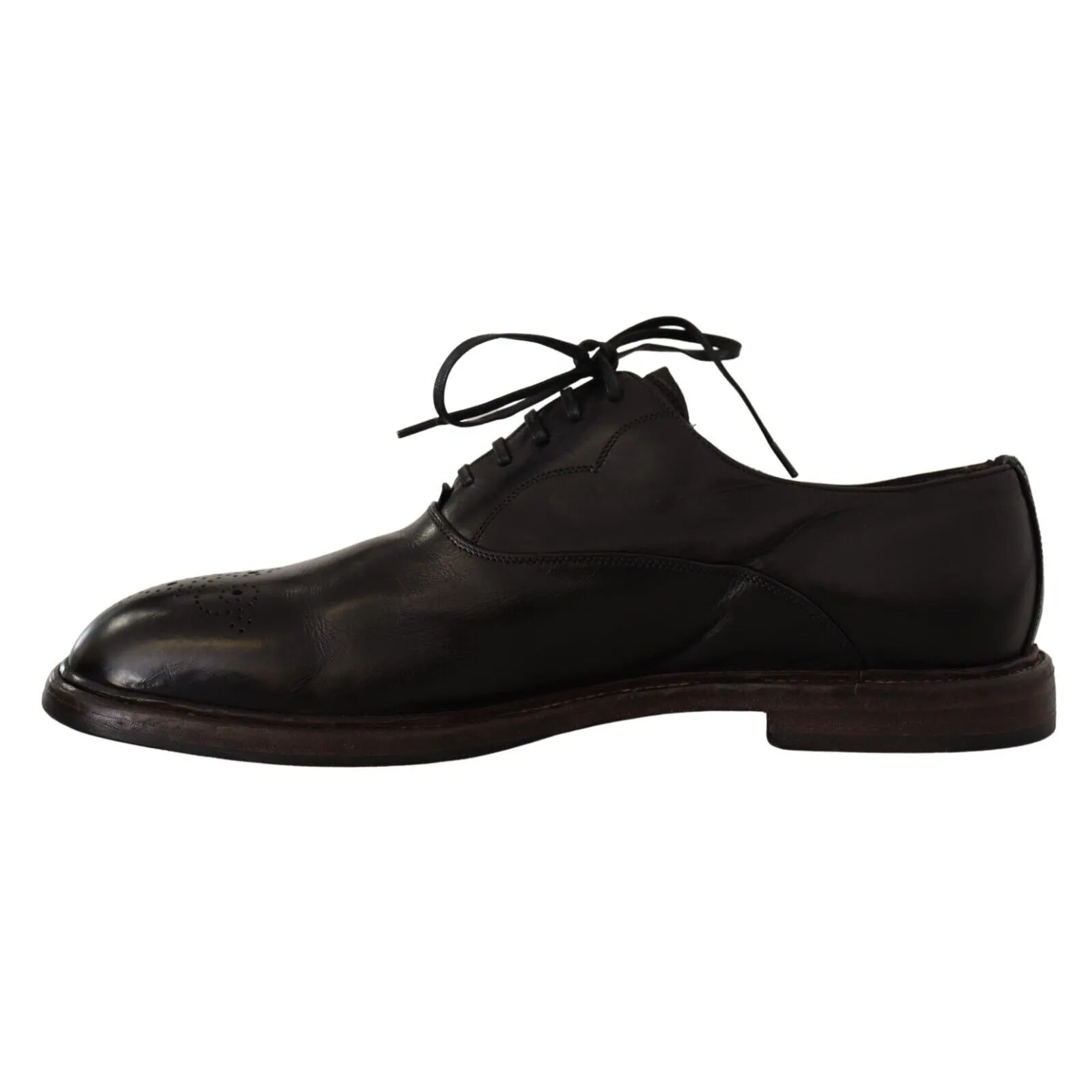 Dolce & Gabbana Elegant Black Leather Derby Formal Shoes