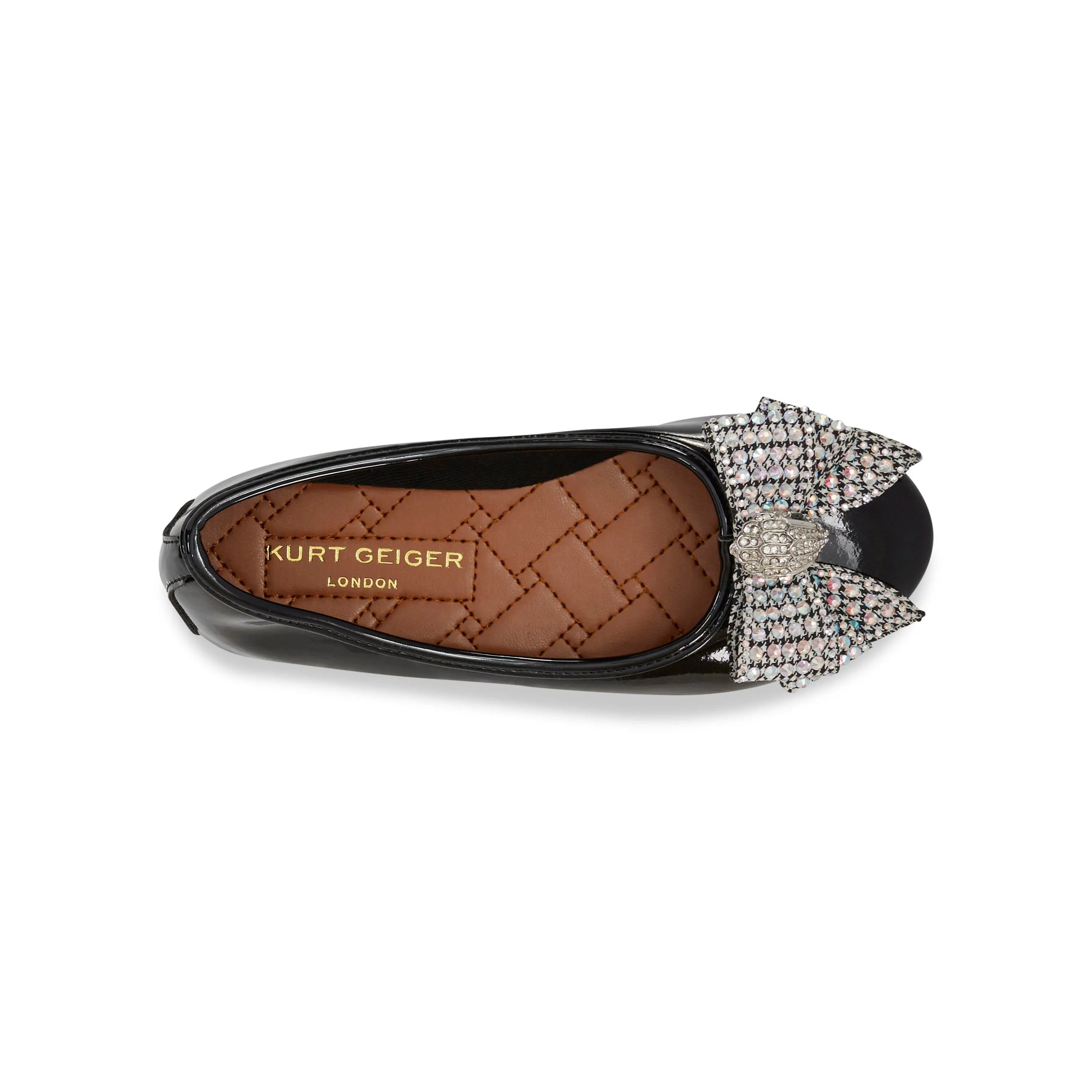 Mini Kensington Ballet Flat - Big Kid Black Patent
