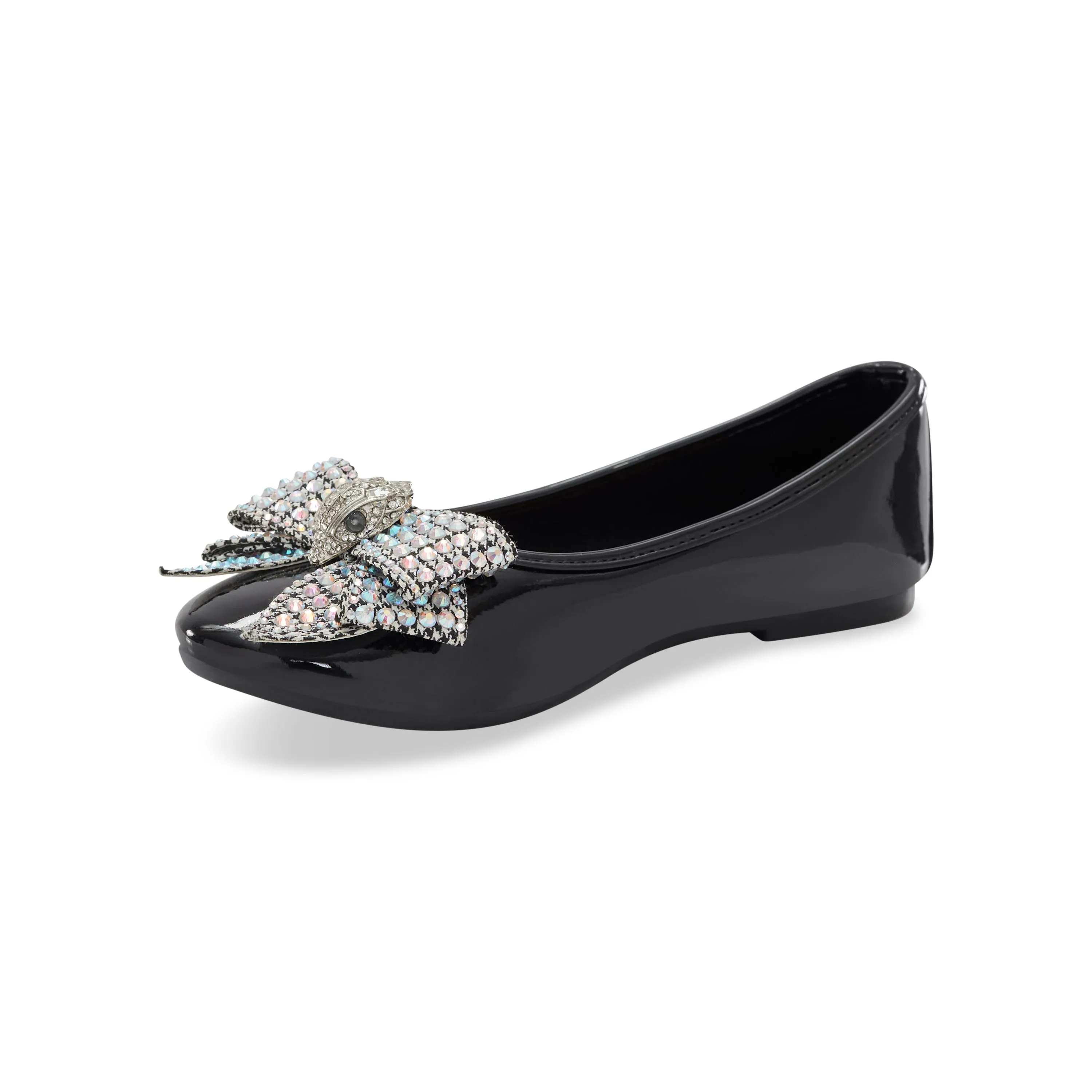 Mini Kensington Ballet Flat - Big Kid Black Patent