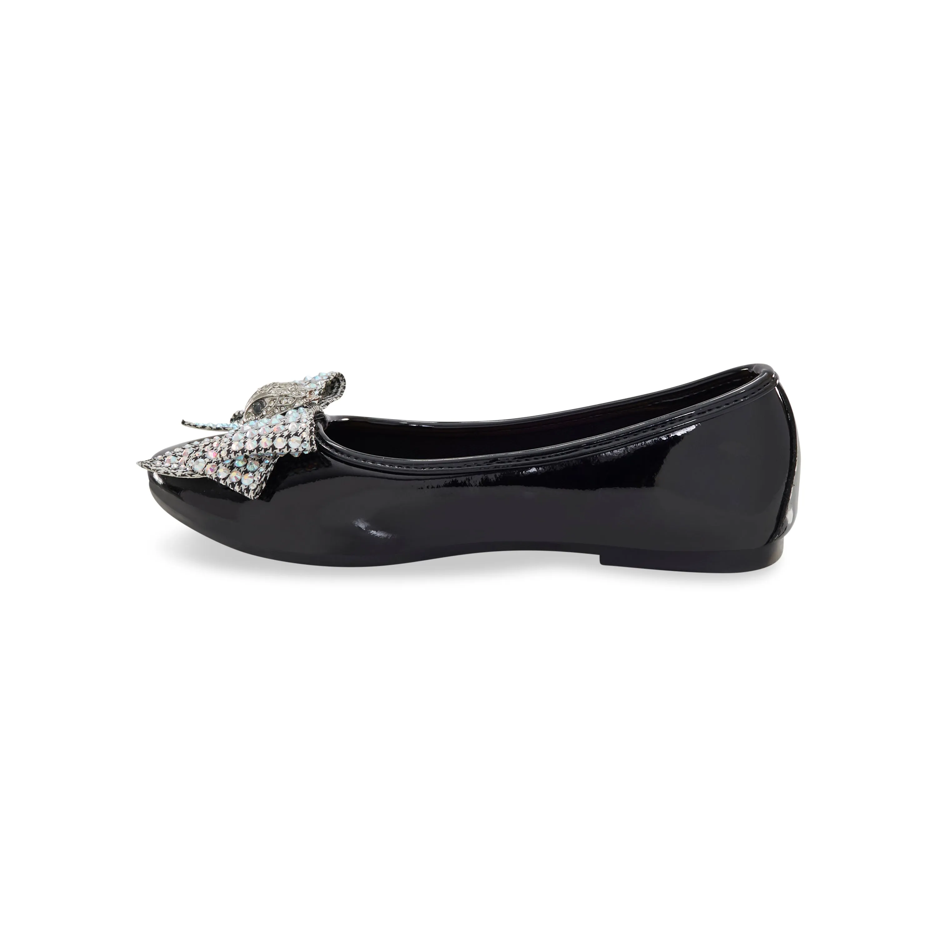 Mini Kensington Ballet Flat - Big Kid Black Patent