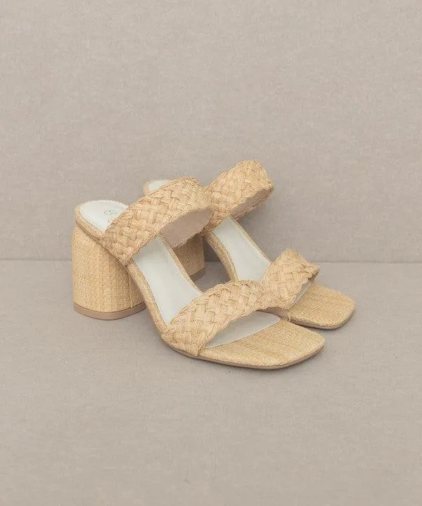 OASIS SOCIETY Kayla - Raffia Sandal Heel