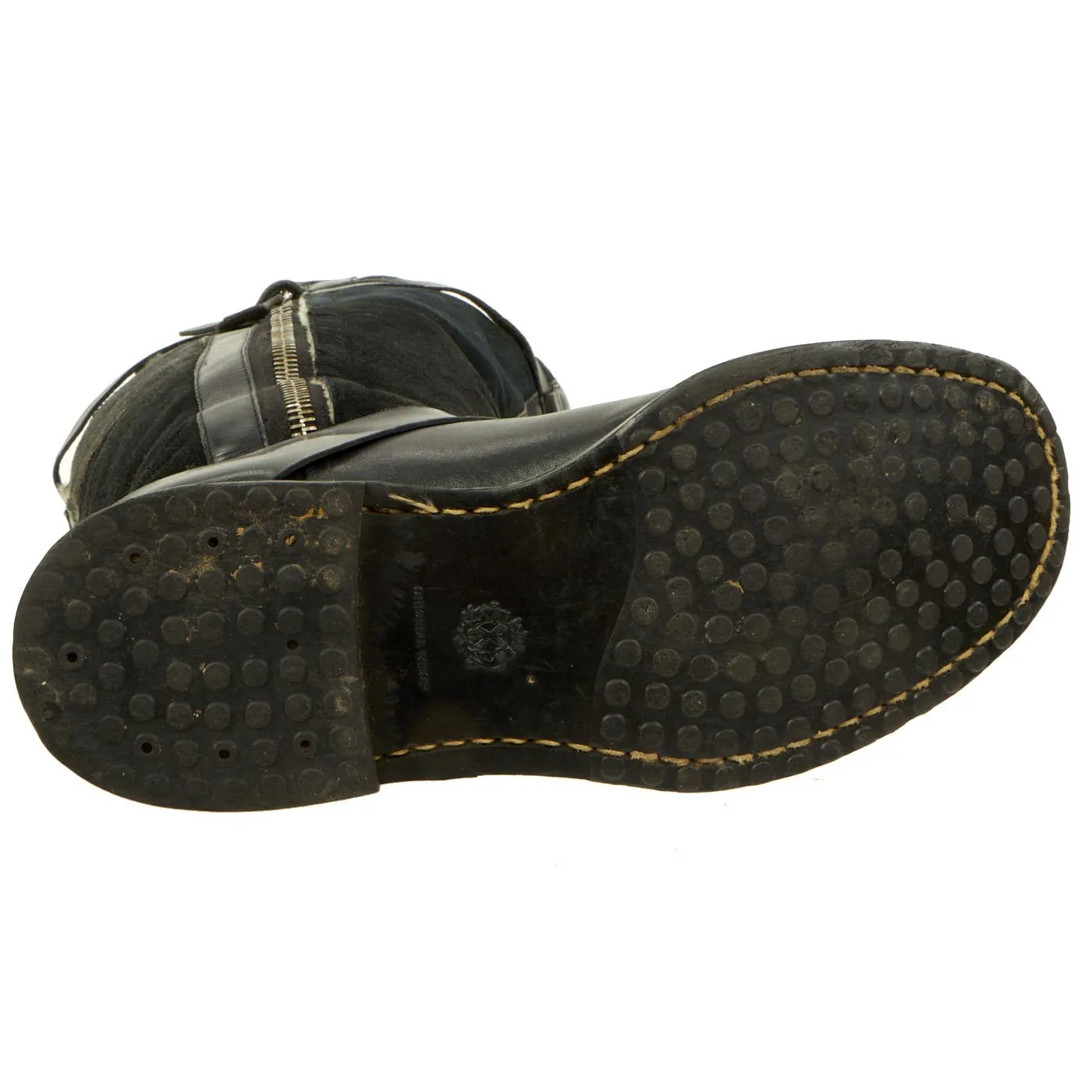Original German WWII 1941 Luftwaffe Pilot Flying Dual-Zip Boots