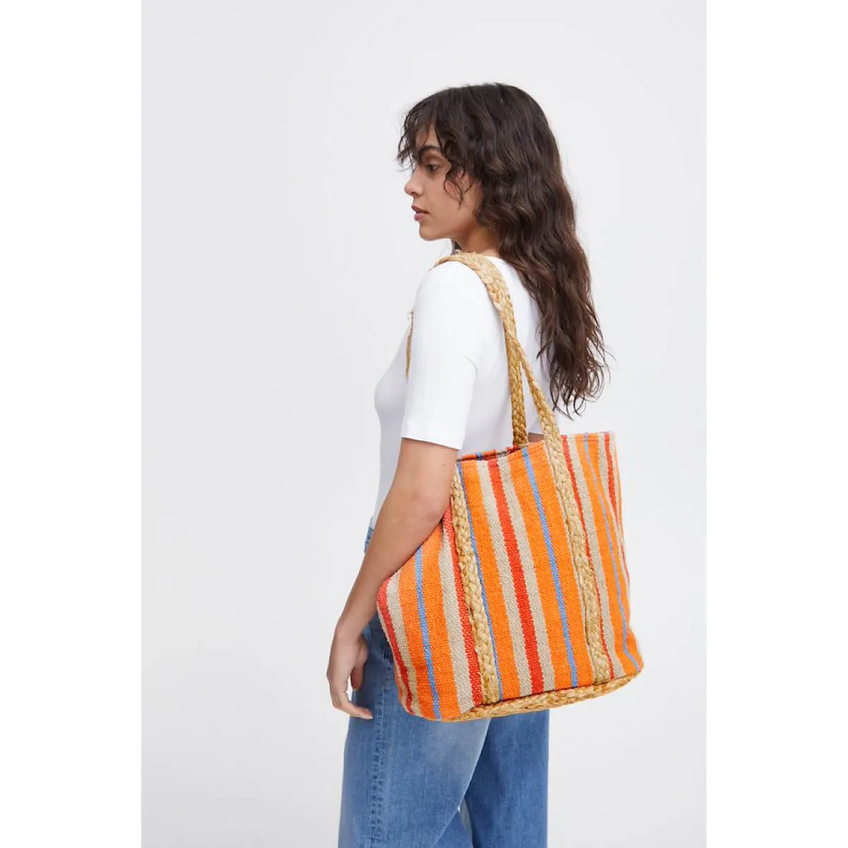 Striped Beach Tote Bag