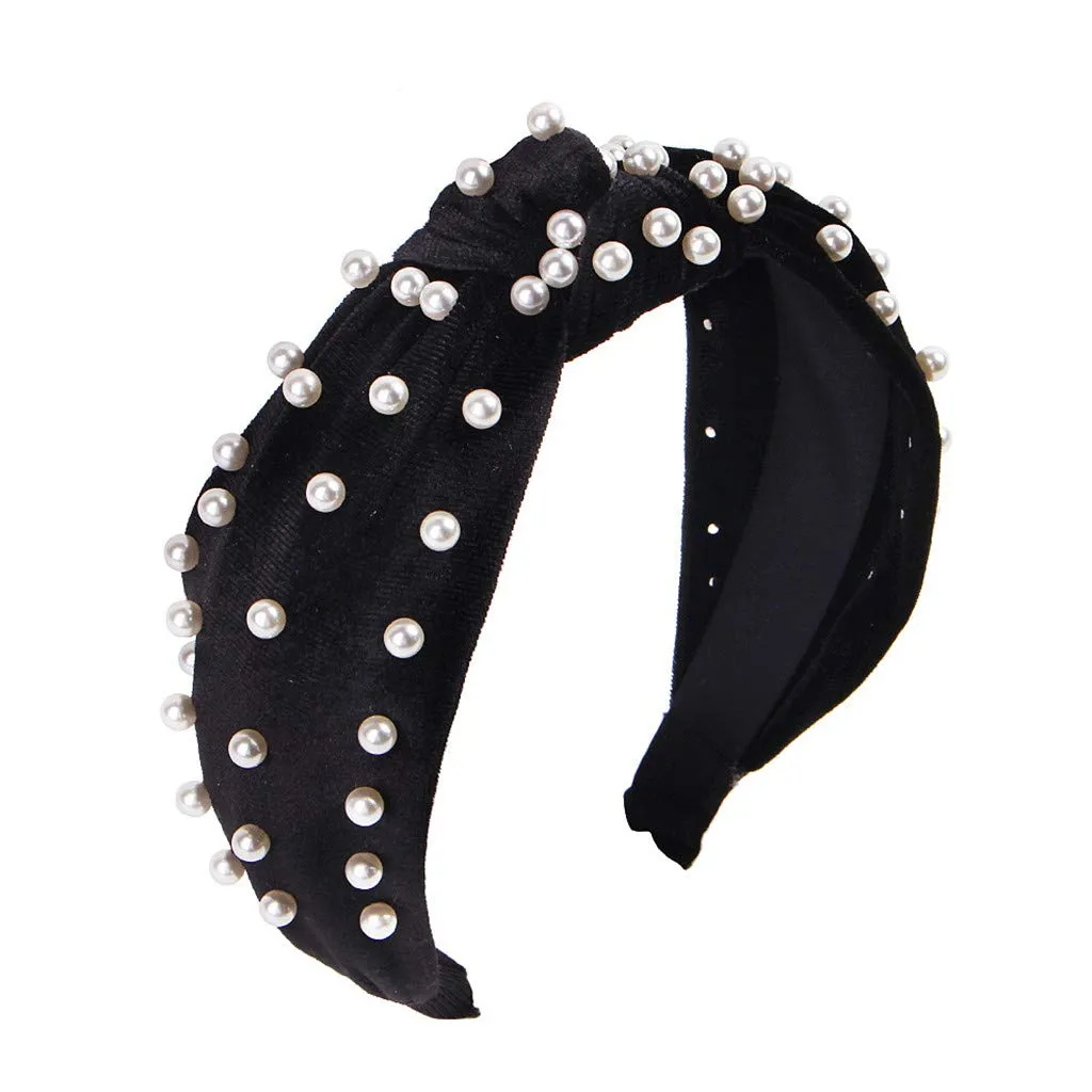 VELVET & PEARL HEADBAND
