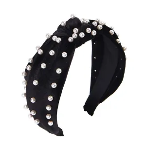 VELVET & PEARL HEADBAND